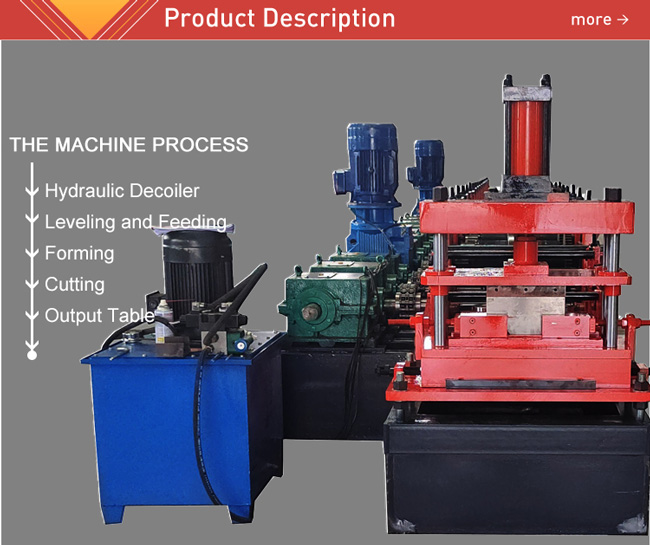 multifunctional u steel frame cold roll forming machine
