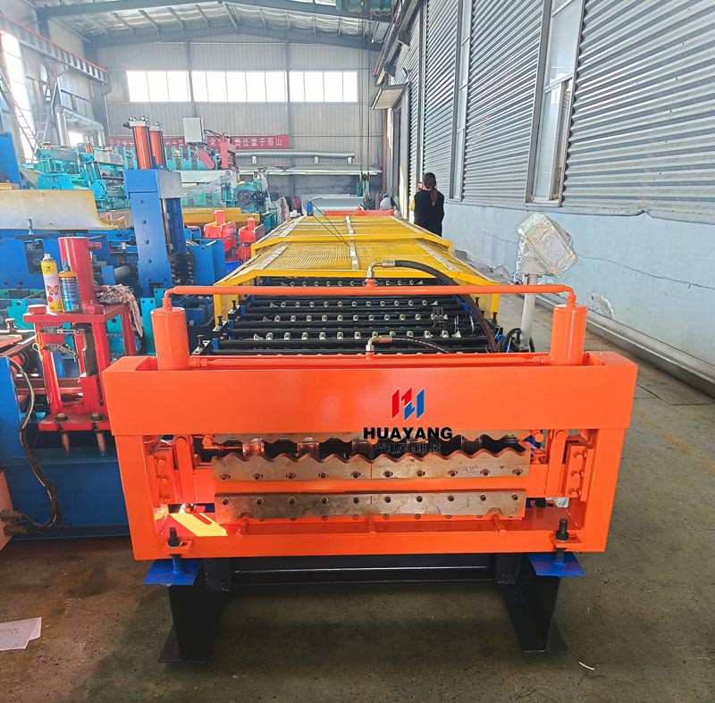 russian market double layer metal roof sheet making machine