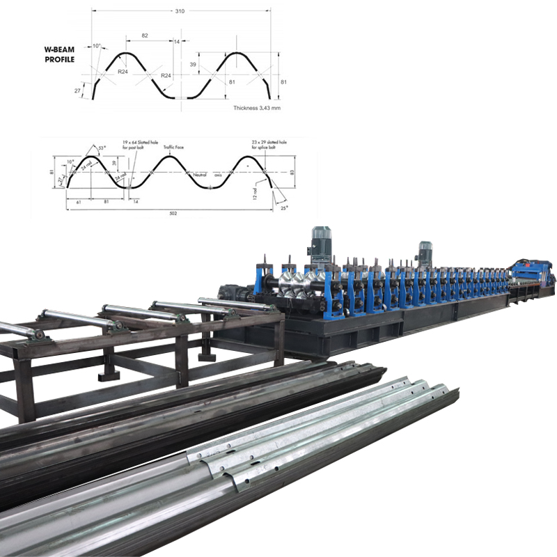 highway guardrail making machine