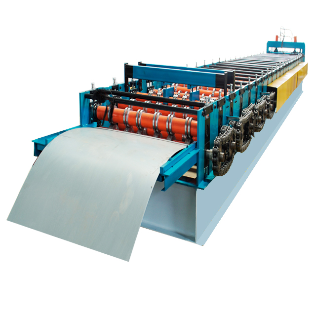 Floor decking roll forming machine
