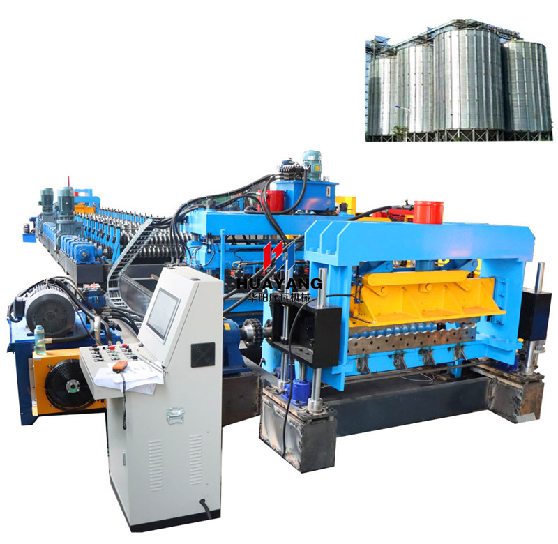 1-4mm farm storage grain bin silo corrugated sheet wall panel roll forming machine